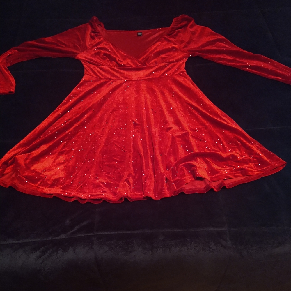 Velvet A-line party dress